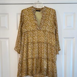 Floral Tiered V-Neck Women's Dress size M